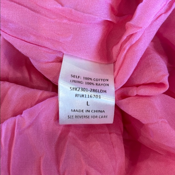 Karlie Solid Poplin Cut-Out Knot Maxi Dress Bubble Gum Pink Large NWT Pockets! - Picture 10 of 10